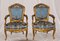 Antique Rococo Style Gilt Armchairs, Set of 2, Image 7