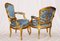 Antique Rococo Style Gilt Armchairs, Set of 2, Image 8