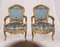 Antique Rococo Style Gilt Armchairs, Set of 2, Image 6