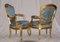 Antique Rococo Style Gilt Armchairs, Set of 2, Image 14