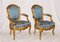 Antique Rococo Style Gilt Armchairs, Set of 2, Image 18