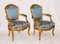 Antique Rococo Style Gilt Armchairs, Set of 2, Image 2