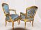 Antique Rococo Style Gilt Armchairs, Set of 2 10