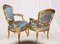 Antique Rococo Style Gilt Armchairs, Set of 2, Image 10