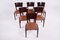 Art Deco Walnut Dining Chairs, 1920s, Set of 6 1
