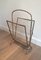 Faux-Bamboo Silvered Bronze Magazine Rack from Maison Bagués, 1940s 9
