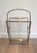 Faux-Bamboo Silvered Bronze Magazine Rack from Maison Bagués, 1940s 7