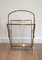 Faux-Bamboo Silvered Bronze Magazine Rack from Maison Bagués, 1940s, Image 7