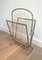 Faux-Bamboo Silvered Bronze Magazine Rack from Maison Bagués, 1940s 2