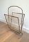 Faux-Bamboo Silvered Bronze Magazine Rack from Maison Bagués, 1940s, Image 2