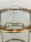 Neo-Classical Oval Brass Trolley with 3 Removable Shelves, 1940s 6