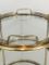 Neo-Classical Oval Brass Trolley with 3 Removable Shelves, 1940s, Image 6