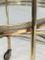Carrello ovale neoclassico in ottone con 3 ripiani rimovibili, anni '40, Immagine 11