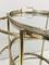 Carrito neoclásico ovalado de latón con tres estantes extraíbles, años 40, Imagen 7
