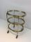 Neo-Classical Oval Brass Trolley with 3 Removable Shelves, 1940s 15