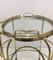 Neo-Classical Oval Brass Trolley with 3 Removable Shelves, 1940s, Image 5