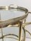 Neo-Classical Oval Brass Trolley with 3 Removable Shelves, 1940s, Image 8