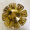 Danish Brutalist Flame Cut Brass Flower Wall Light by Holm Sørensen, 1960s 1