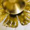 Danish Brutalist Flame Cut Brass Flower Wall Light by Holm Sørensen, 1960s 4