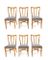 Italienische Stühle aus Kirschholz & grauem Stoffsitz von Guglielmo Ulrich, 1940er, 6er Set 4