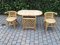 Rattan Table & Chairs Set, 1960s, Image 1