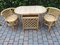Rattan Table & Chairs Set, 1960s 15