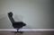 Mid-Century Norwegian Black Leather Swivel Reclining Chair from Skoghaug Industri 9