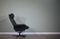 Mid-Century Norwegian Black Leather Swivel Reclining Chair from Skoghaug Industri, Image 9