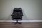 Mid-Century Norwegian Black Leather Swivel Reclining Chair from Skoghaug Industri 7