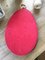 Oval Red Velvet Mirror, 1960s, Image 10