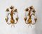 Vintage Golden Floral Wall Sconces, Set of 2 7