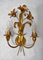 Vintage Golden Floral Wall Sconces, Set of 2 1