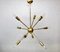 Mid-Century Brass Sputnik Chandelier, 1960s 1