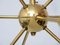 Mid-Century Sputnik Kronleuchter aus Messing, 1960er 5
