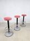 Vintage Industrial Pink Velvet Bar Stool 2