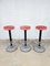 Vintage Industrial Pink Velvet Bar Stool 1