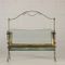 Italian Brass, Metal, & Glass Magazine Rack, 1950s, Imagen 4