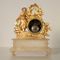Gilded Antimony Alabaster Table Clock, 1800s 10