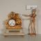 Gilded Antimony Alabaster Table Clock, 1800s 7