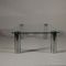 Vintage Chromed Metal Coffee Table with Glass Top, Image 2