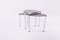 Scandinavian Modern Danish Chrome Plated & Glass Nesting Tables, 1980s, Set of 3 3