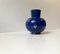 Scandinavian Blue Ceramic Vase with Gold Foliage by Jerk Werkmaster for Nittsjö, 1940s 2