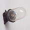 Braune Wandlampe aus Bakelit & Industrieglas, 1950er 3