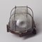 Industrial Bakelite & Glass Wall Light with Metal Cage, 1960s 1