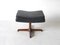 Leather & Rosewood Adjustable Footstool from Bovenkamp, 1960s 9