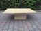 Vintage Travertine and Brass Coffee Table from Fedam 1
