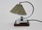 Lámpara de mesa Art Déco de metal cromado y arce, años 20, Imagen 1