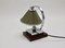 Lámpara de mesa Art Déco de metal cromado y arce, años 20, Imagen 5