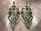 Antique Lacquered Wood & Wrought Iron Wall Lights, Set of 2 4