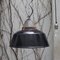 Vintage Factory Black Enamel & Cast Iron Pendant Lamp, 1950s, Image 2